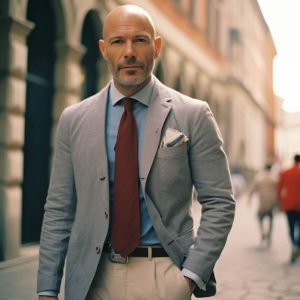 A tailored blazer by Sam's Menswear